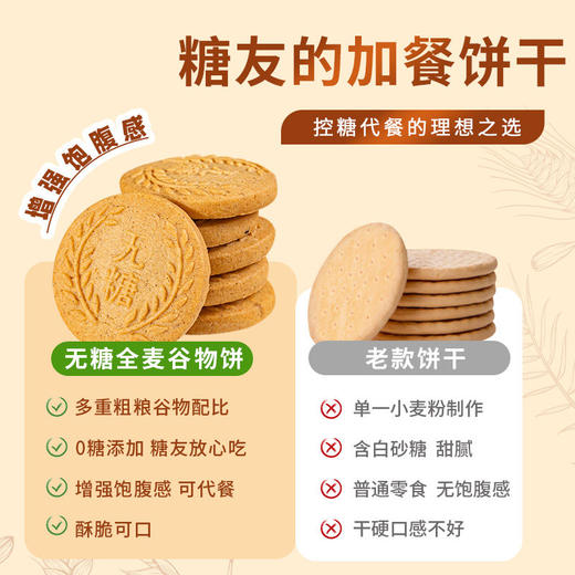 【无糖全麦谷物饼】满满谷物香一口酥脆掉渣，老少皆宜美味营养又健康，早餐代餐下午茶休闲零食茶点心小吃400g/盒 商品图5