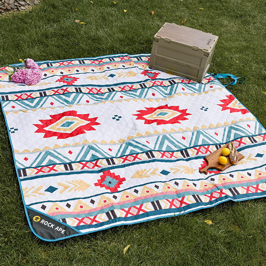 【复古防潮野餐垫】洛克猩球 RockApe 复古野餐垫 户外露营便携午休野外地垫轻便草坪野餐垫 复古野餐垫 商品图6