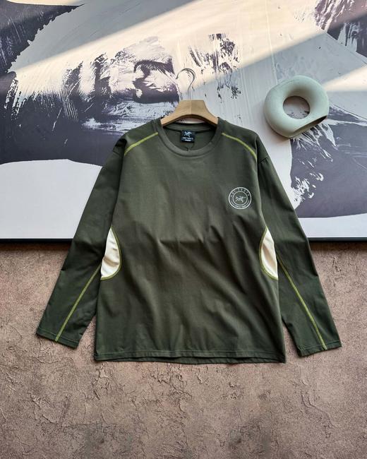 户外拼色长袖打底 运动登山技术攀登圆领卫衣 男女同款 商品图4