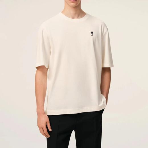 F031465春夏新款黑色爱心刺绣男女同款宽松短袖T恤 商品图12