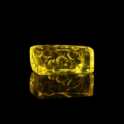 孤品17948天然琥珀带皮方章姓名章避邪收藏2.8*1.2*2.0cm 商品图4