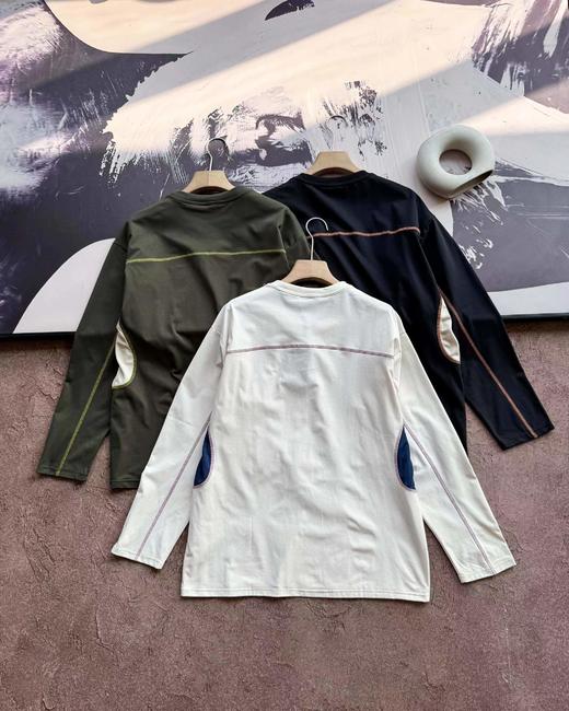 F031456户外拼色功能长袖打底运动登山技术攀登圆领卫衣 商品图1