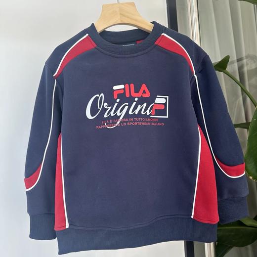 F031418春季新款复古校园风单品系列假两件长T拼色儿童卫衣 商品图0