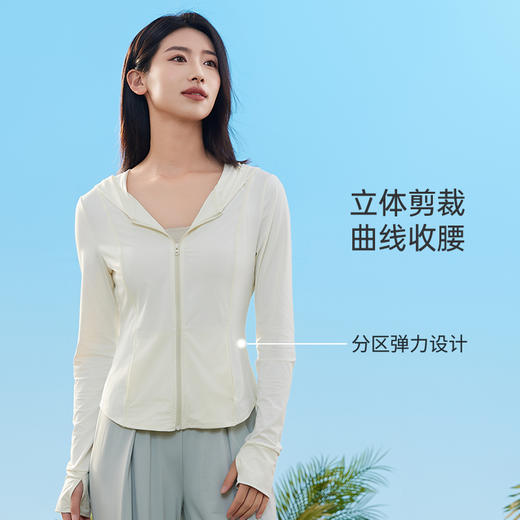 爱帝凉感原纱防晒衣修身显瘦防紫外线大帽檐防晒服 商品图4