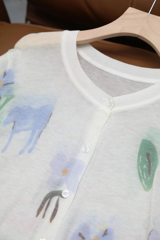 【天丝羊毛花朵开衫】把春日的写意花卉，织进天丝与羊毛的温柔肌理里，上身舒适无负担亲肤细腻WD 商品图11