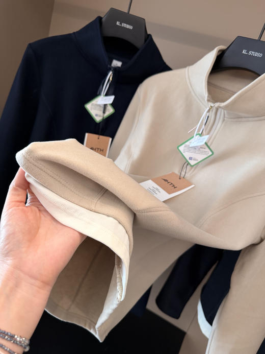 AHTH半拉链POLO立领英伦衫 商品图7