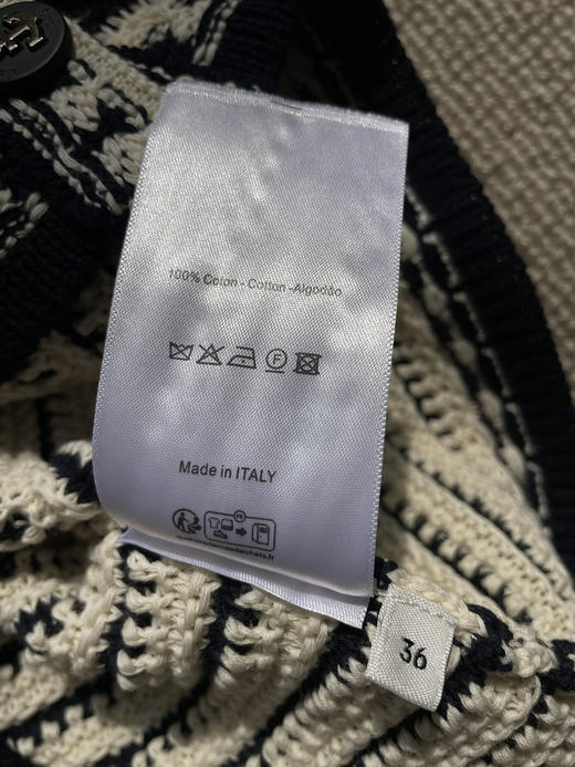 314-10 渠道圆正 雕 26ss经典海军蓝条纹开衫 商品图14