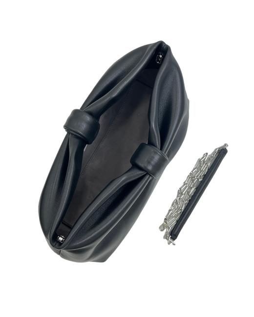 粒面羊皮革蝴蝶结手袋斜挎包he010 商品图3