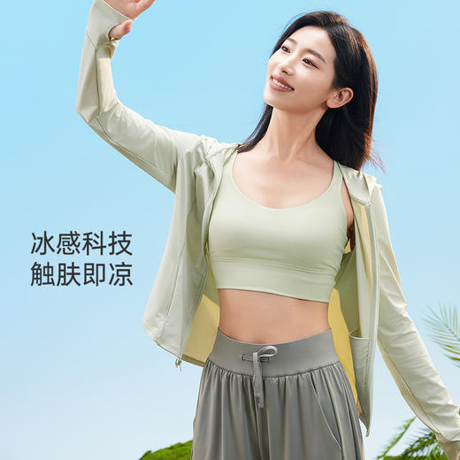 爱帝凉感原纱防晒衣修身显瘦防紫外线大帽檐防晒服 商品图3