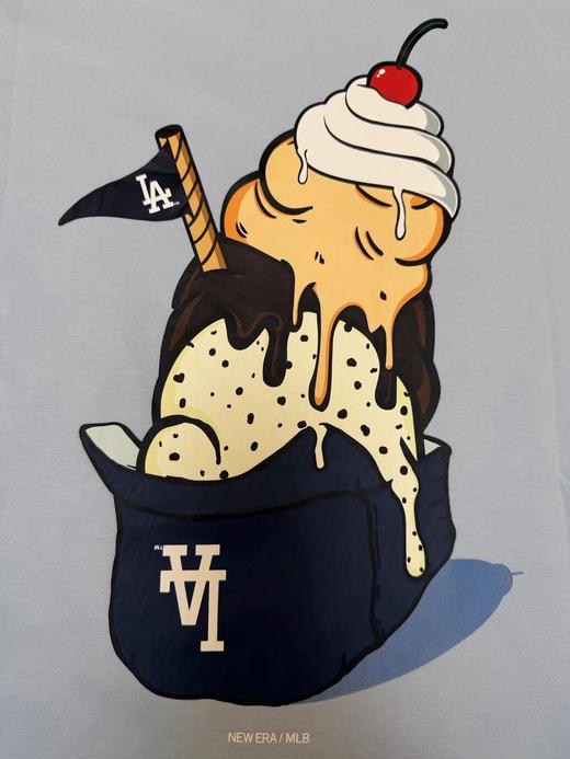 F031474松弛氛围感新春圆领后背冰淇淋图案印花短袖T恤 商品图12