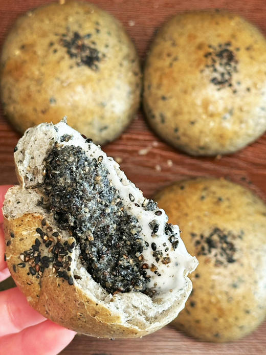 黑芝麻麻薯面包，低糖汤团口感，超好吃 商品图3