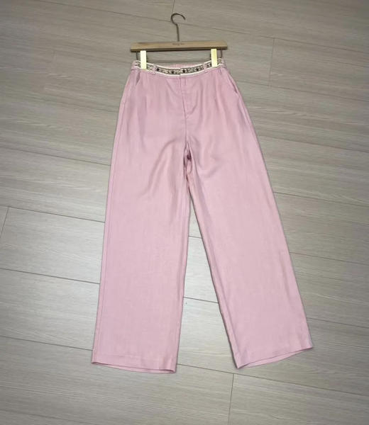 新款春夏亚麻天丝直筒裤 商品图4