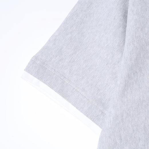 26T558SDSA男装2026新款高贵轻奢简约肌理感撞色假两件翻领短袖T恤百搭 商品图3