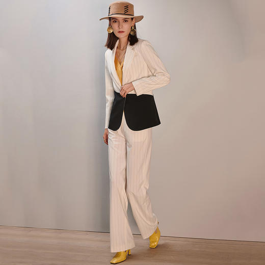 剩S/M 芳外春秋季新品时尚拼接职业套装OL通勤气质两件套 商品图3