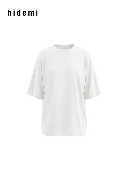 hidemi副线小h 简约圆领松弛宽松百搭多色T恤上衣 商品图9