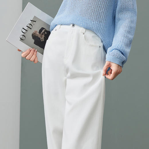 【春新品！软垂-天丝棉牛仔】逸阳慵懒风时尚双裤耳斜纹牛仔阔腿长裤0875V 商品图1