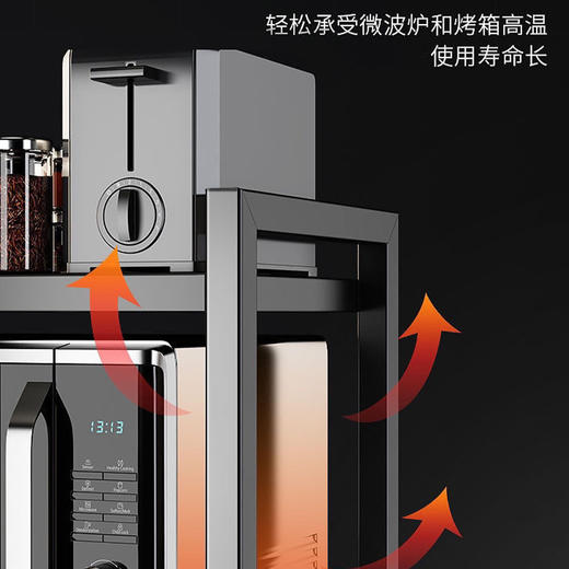 厨房多层落地微波炉置物架 免安装烤箱收纳架 水果蔬菜篮子储物架 商品图1