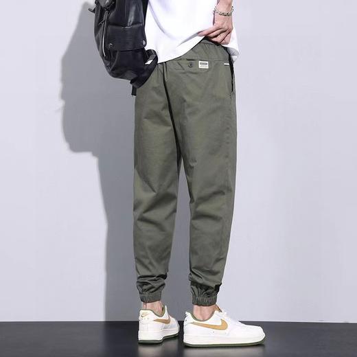 F031431春秋新款个性百搭棉涤混纺休闲面料束脚休闲长裤 商品图3