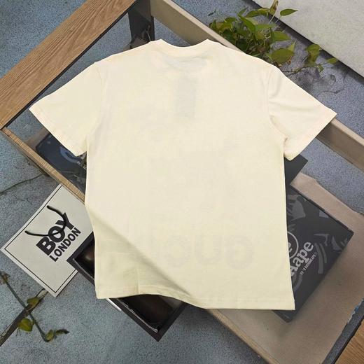 F031413雪纳瑞狗图案logo字母纯棉印花休闲情侣短袖T恤 商品图2