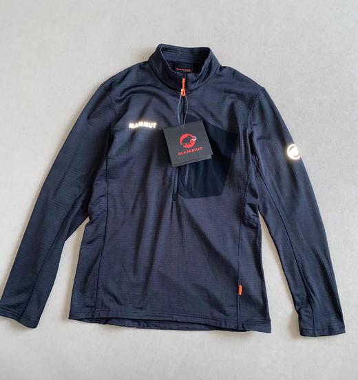 F031464男士户外轻量化高弹力半拉链套头中层夹克外套 商品图4