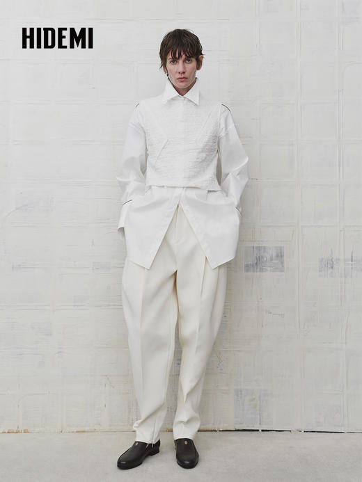 HIDEMI 极简小众设计感修身百搭立领无袖背心打底内搭上衣 商品图0