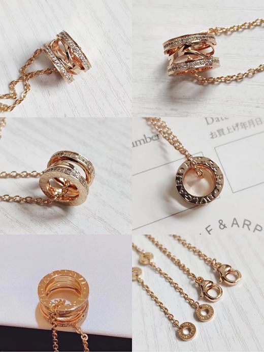 F031423仙气十足长短可调弹簧镂空款灵动带钻项链 商品图5