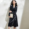 芳外春季新款知性气质顺滑丝绒西装领系带收腰长袖连衣裙1941 商品缩略图0