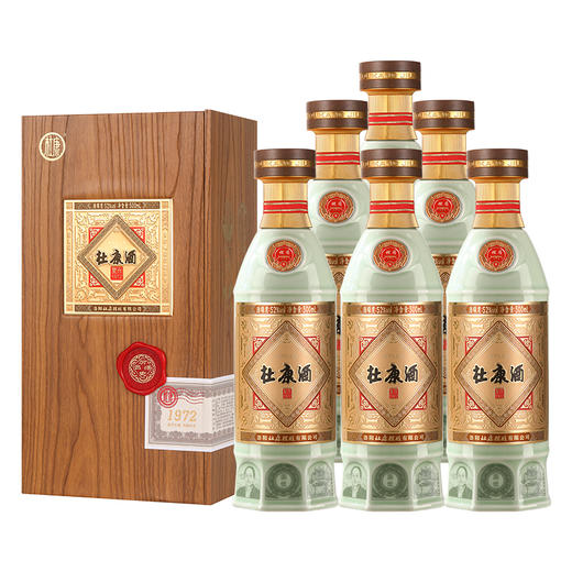 杜康复兴1972 浓酱兼香型白酒52度500ML整箱6瓶装   经典复刻花脸杜康 商品图5