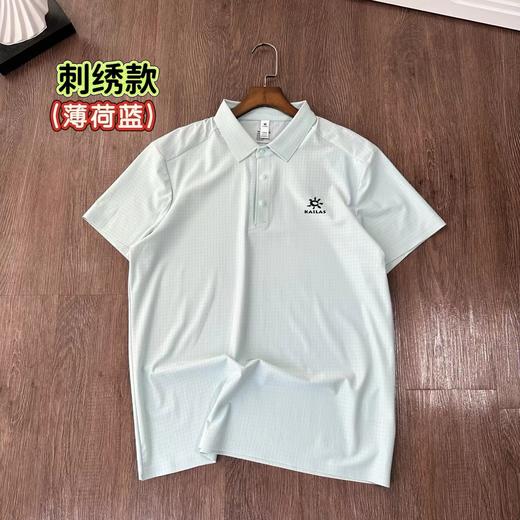 F031483冰丝卡美格翻领刺绣裸感无痕polo衫短袖Tee 商品图3