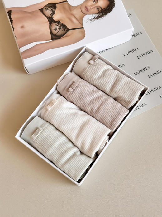 315-6 La新款 提花棉肌理感中腰女士内裤 商品图1