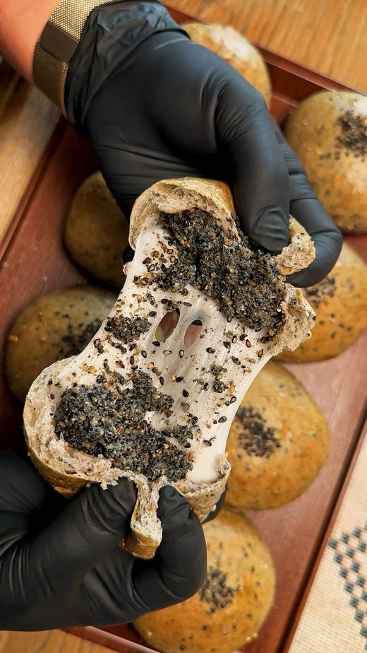 黑芝麻麻薯面包，低糖汤团口感，超好吃 商品图2