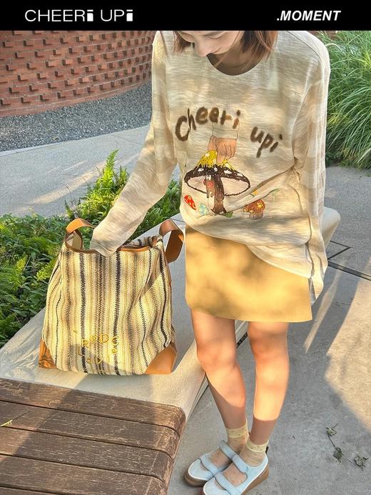 CHE*R UP设计师拔蘑菇小狗长袖T恤 商品图8