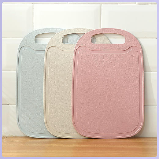 【不发霉❗防滑纹理】小麦秸秆菜板家用水果板切菜案板厨房加厚面板宿舍塑料便携砧板。xa 商品图0