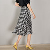 剩S 芳外春季新款时尚气质黑白条纹A字裙垂感飘逸大摆半身裙1371 商品缩略图4