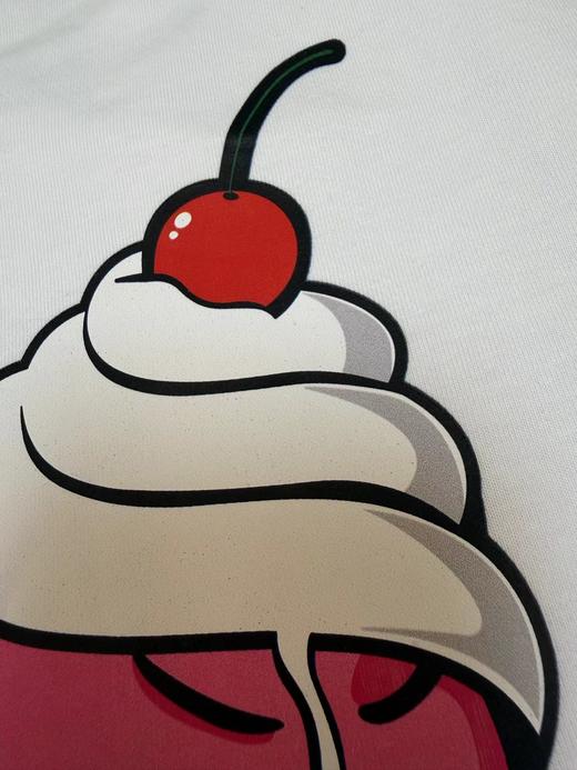 F031474松弛氛围感新春圆领后背冰淇淋图案印花短袖T恤 商品图11