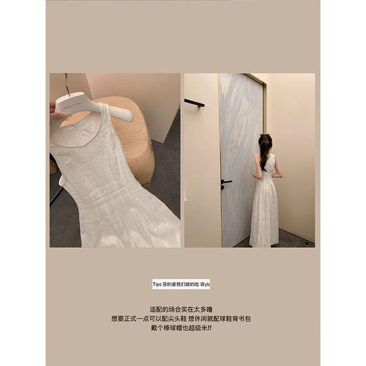 金蘑菇菇  素调美人 BC亚麻裙 / 呼吸感气质收腰亚麻长裙 商品图1