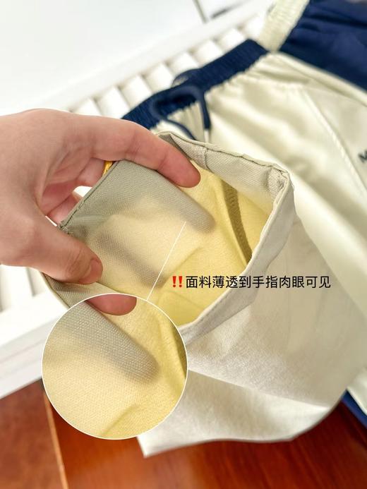 F031460速干面料透气松紧腰抽绳设计儿童撞色潮流弯刀裤 商品图13
