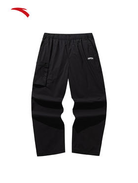 安踏潮流美式休闲长裤男女夏季冰丝阔腿直筒裤伞兵裤子172628508