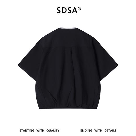 SDSA男装2026新款高贵轻奢韩风简约假两件圆领短袖T恤宽松百搭 商品图5
