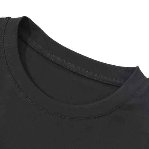 半身缘女装 春季流苏吊坠波浪型植绒字母日常打底衫T恤261213U01140269 商品图8