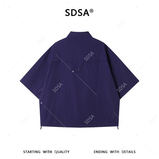 95636SDSA男装2026新款高贵轻奢复古简约条纹短袖衬衫下摆松紧设计百搭 商品图5