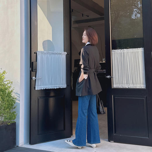 火桐hooton 露珠系列 丝毛精纺色织短风衣ZB2525 商品图8