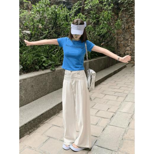 <曾小咸推荐>韩系修身字母印花短袖女t恤【预售款，预计3-15天！！】 商品图3