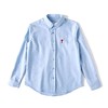 F031402小爱心纯色牛津布棉质扣角领男女同款休闲衬衫 商品缩略图2