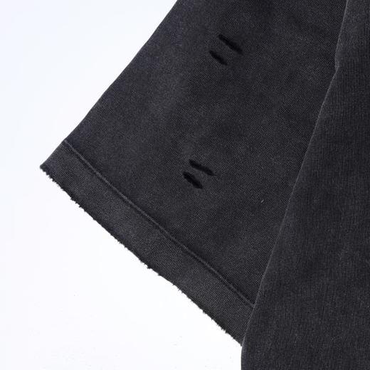 20358SDSA男装2026新款高贵轻奢复古做旧割破半拉链立领短袖T恤百搭潮 商品图4