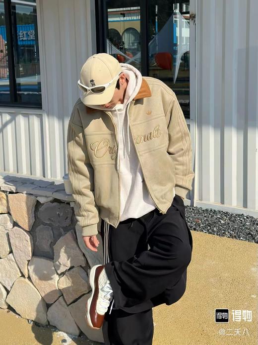 F031469复古麂皮灯芯绒翻领刺绣logo棒球服薄棉服 商品图9