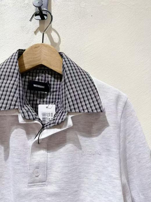 女款拼接格纹短袖polo衫hu 商品图2