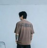 F031447咖灰色休闲舒适复古艺术感卡通怪兽水洗短袖 商品缩略图9