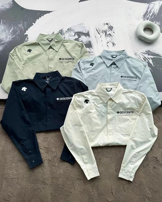 F031494四色新款抗皱免烫长袖衬衣外套男女同款户外运动衬衫 商品图5