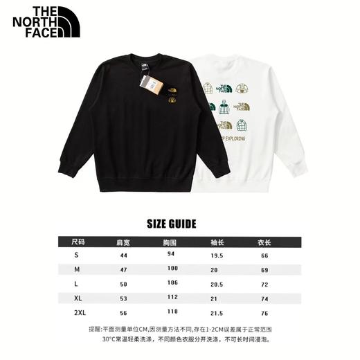 F031408趣味撞色小印花logo叠加帐篷元素圆领情侣款卫衣 商品图11